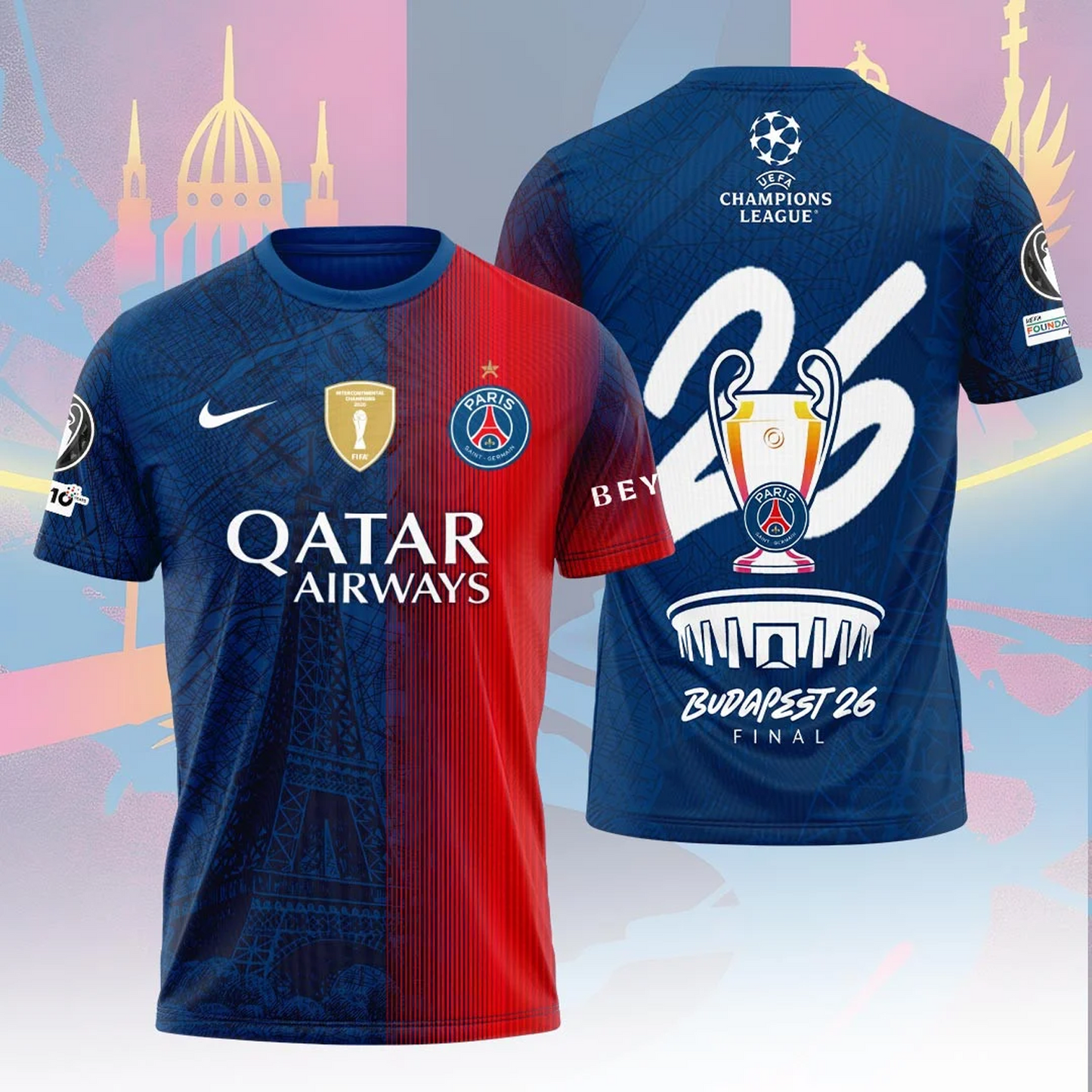 PSG F.C Champions League Final 2026 3D Shirt V2 0805 DatND dvt