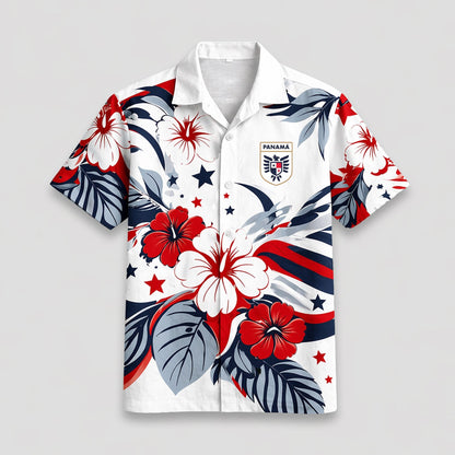 Panama World Cup 2026 Floral Hawaiian Shirt PVT02 DATND LBN 90526