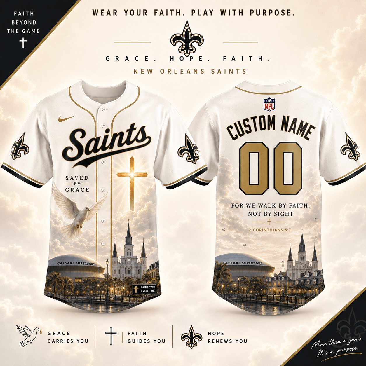 Personalized NOS x NFL Luxury Baseball Jersey 160626