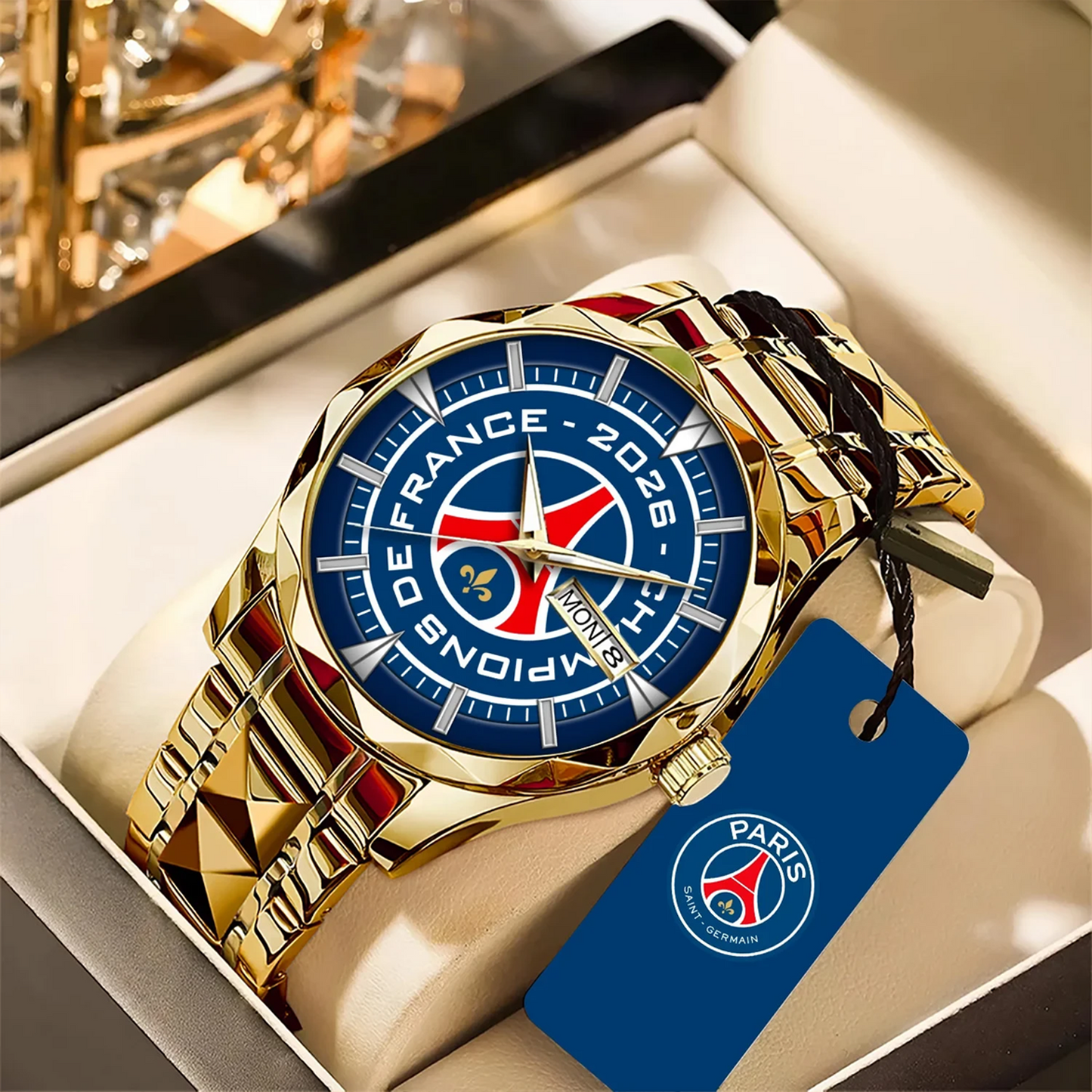 Personalized PSG x 2026 Champions Alloy Luxury Quartz Watch V1 DATND TANTD 180526