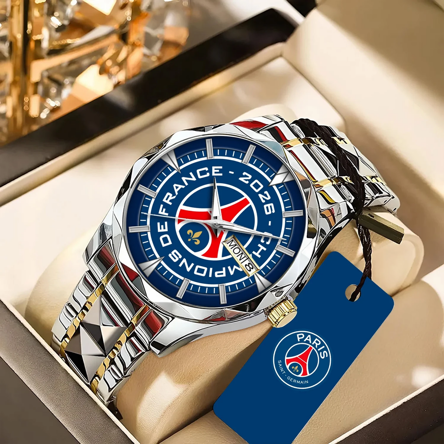 Personalized PSG x 2026 Champions Alloy Luxury Quartz Watch V1 DATND TANTD 180526