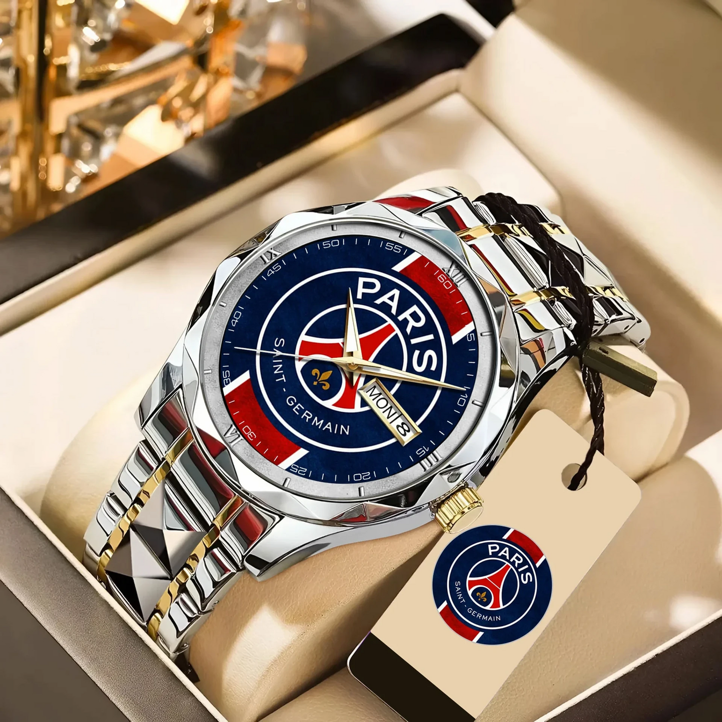 Personalized PSG x 2026 Champions Alloy Luxury Quartz Watch V3 DATND TANTD 180526