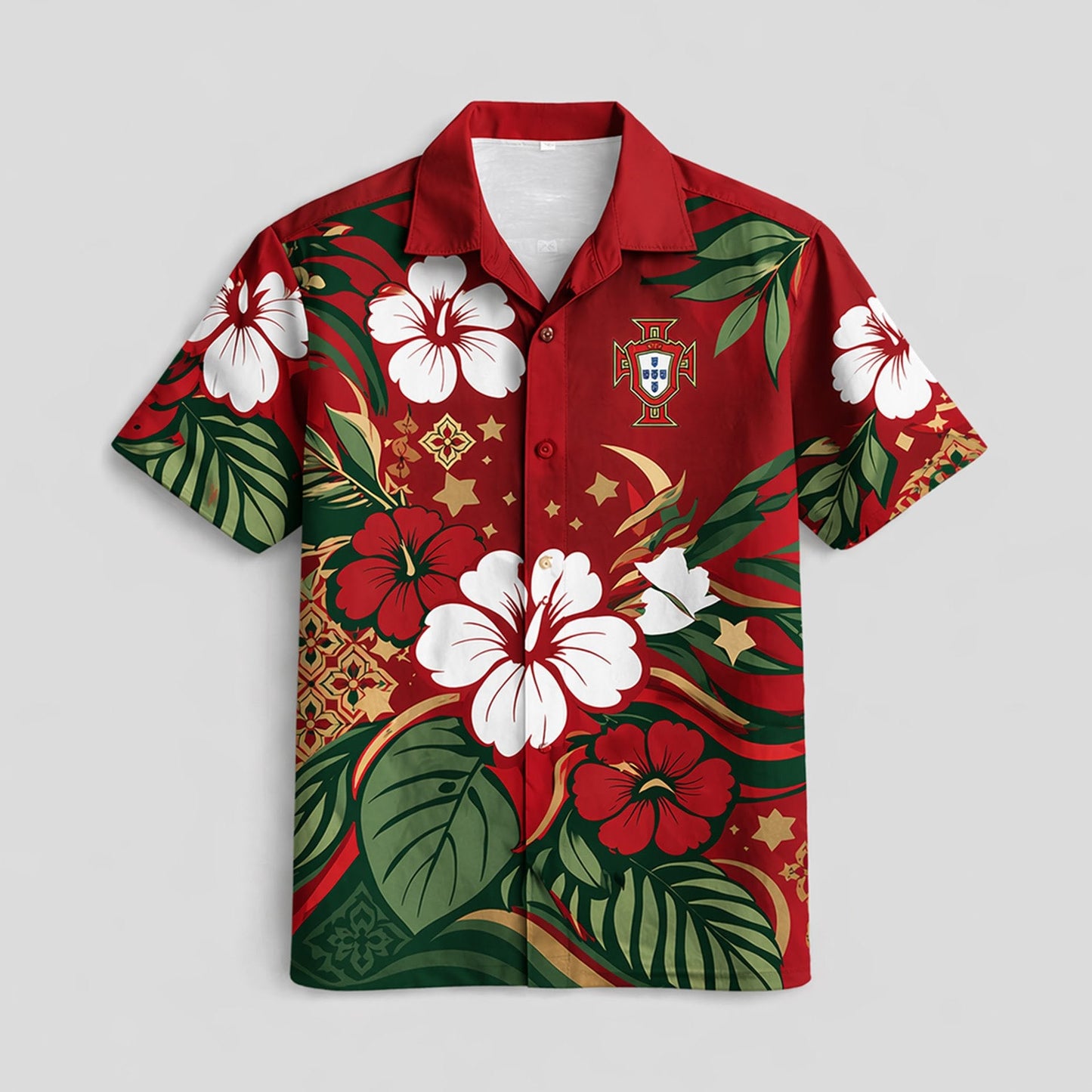 Portugal World Cup 2026 Floral Hawaiian Shirt PVT02 DATND LBN 90526