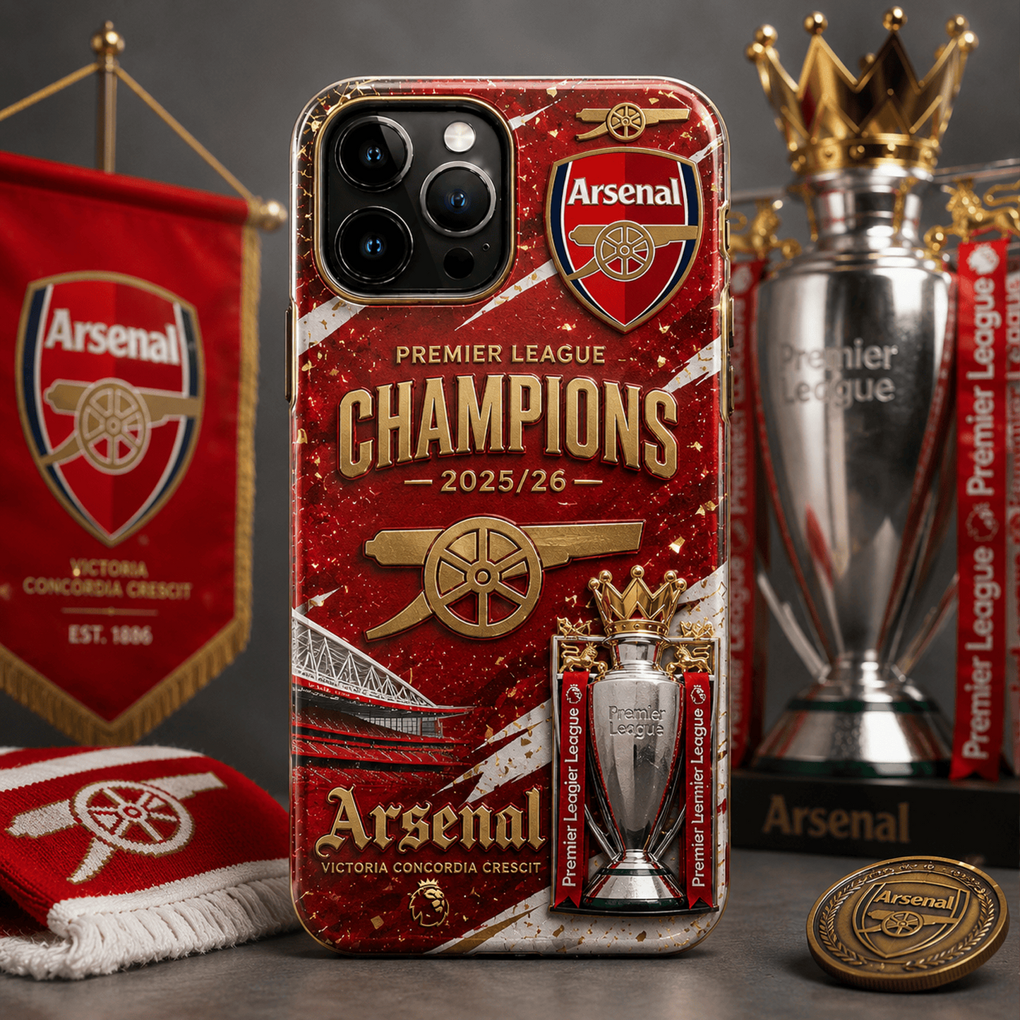 Premium ARS x Premier League Champions 25 26 Phone Case DATND TANTD 260526