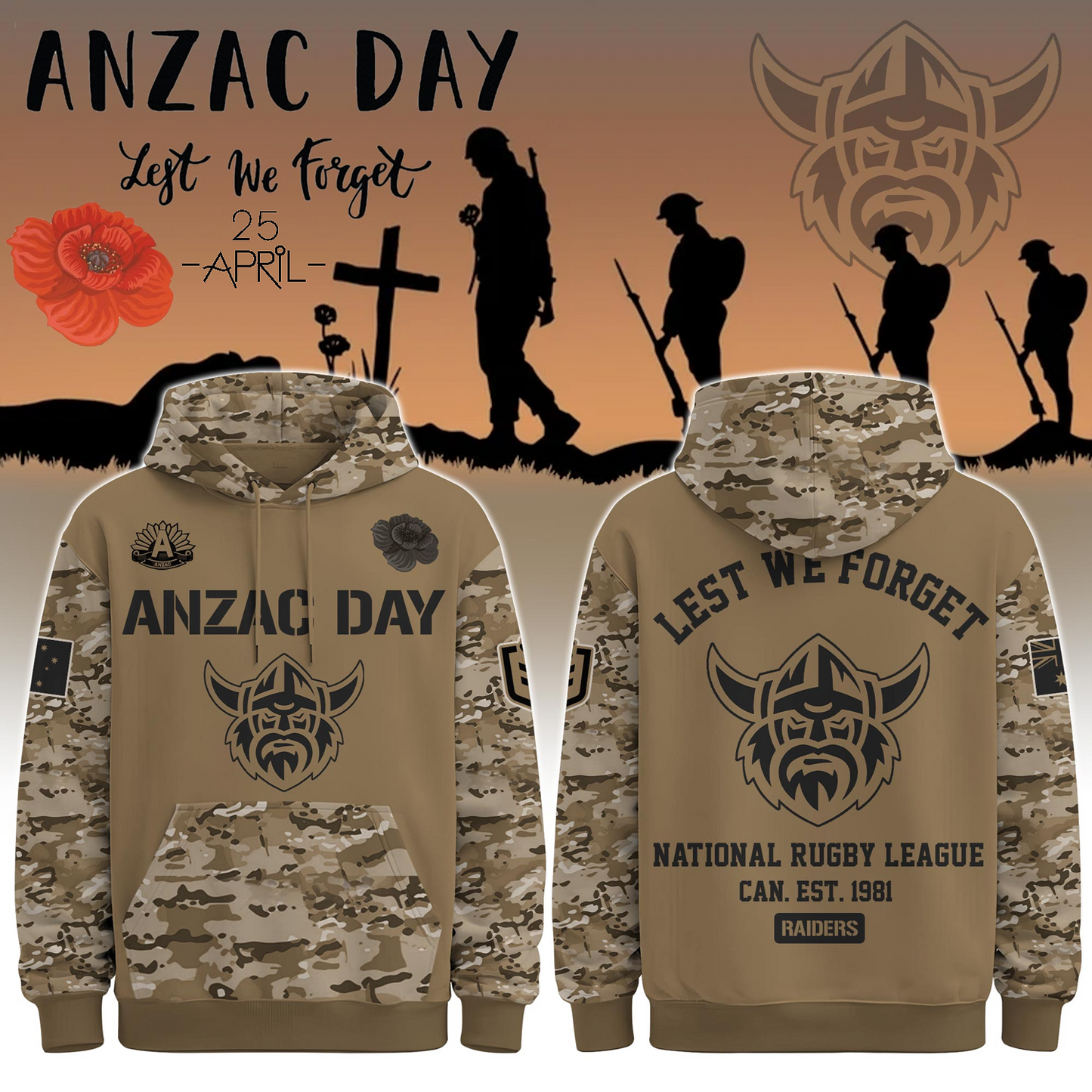 Premium CBR x Anzac Day Shirt DATND TANTD
