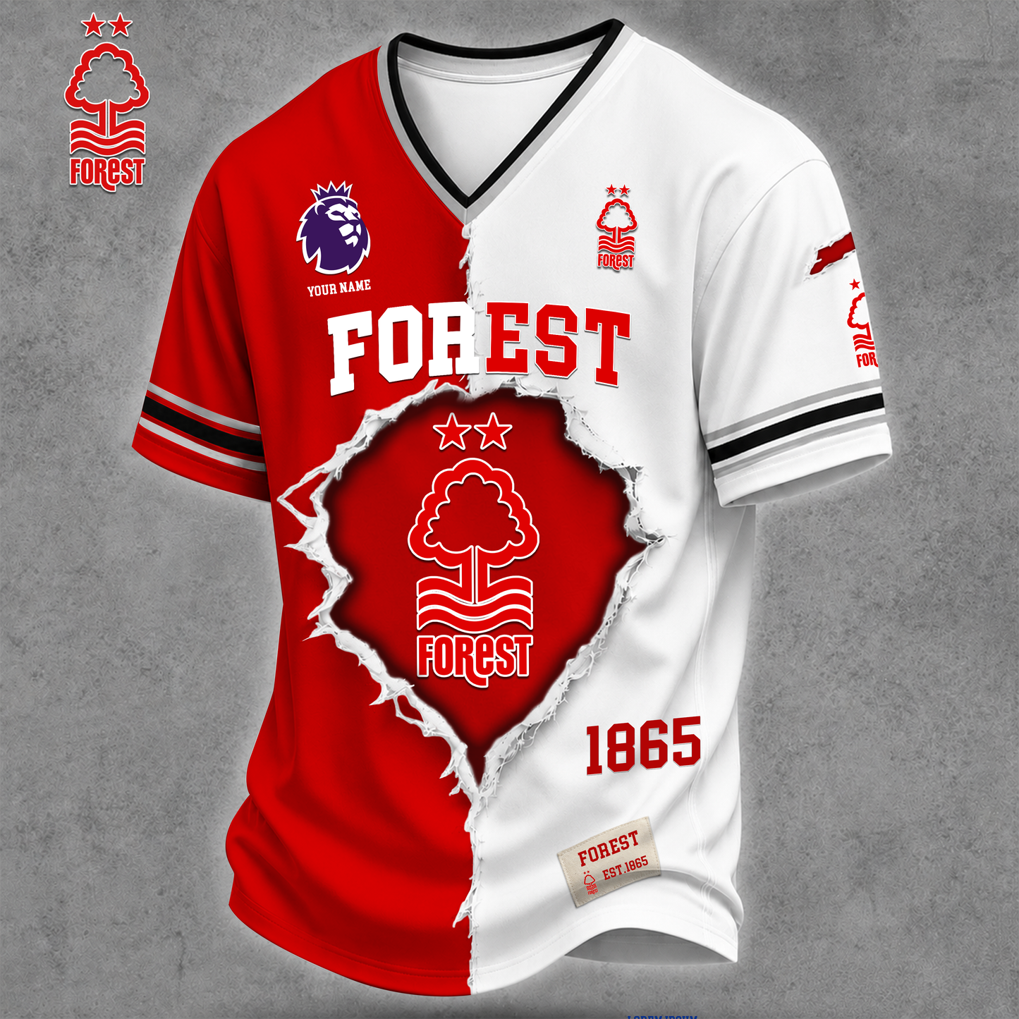 Premium EPL X NF Game Day Streetwear V-neck  Shirt NDT VHM 040626