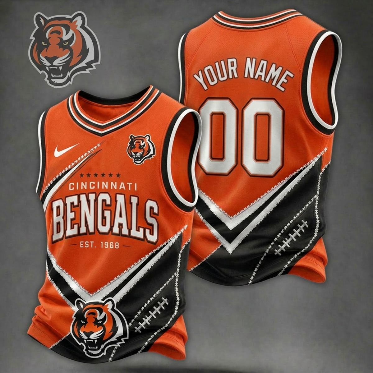 Premium NFL X CIN Game Day V-neck Tank Top Shirt V33 NDT NHM 080626