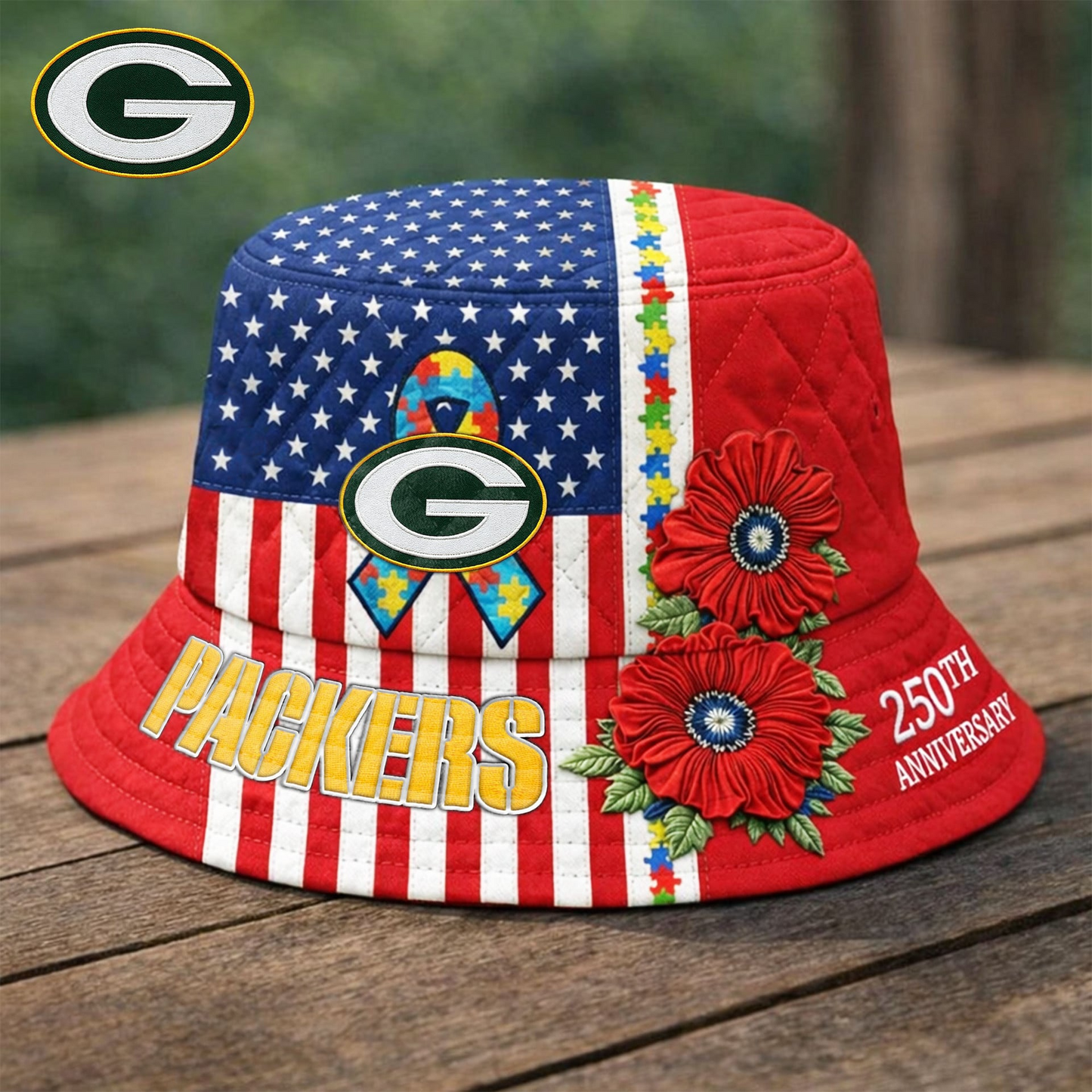 Premium NFL X GBP Autism 250th Anniversary Bucket Hat  NDT VHM