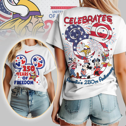 Premium NFL X MV Mouse  Celebrates America 250th Anniversary Women Shirt NDT LVH