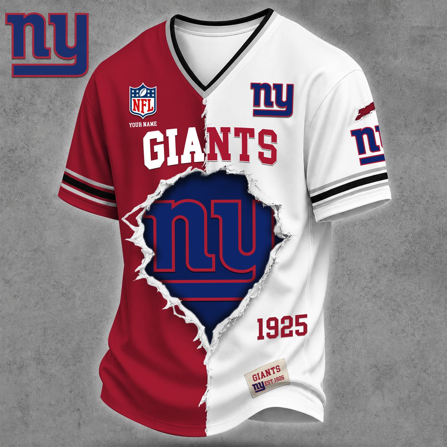 Premium NFL X NYG Game Day Streetwear V-neck  Shirt NDT VHM 040626