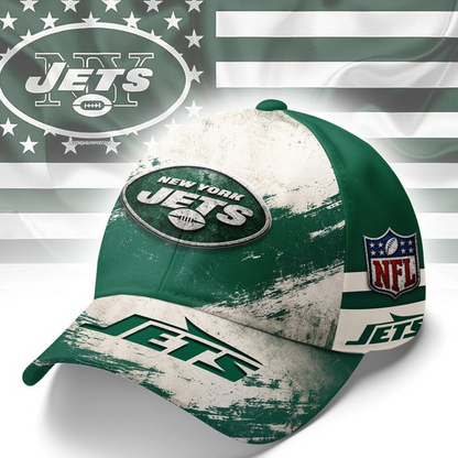 Premium NFL X NYJ  Grunge Style Team Cap 030726