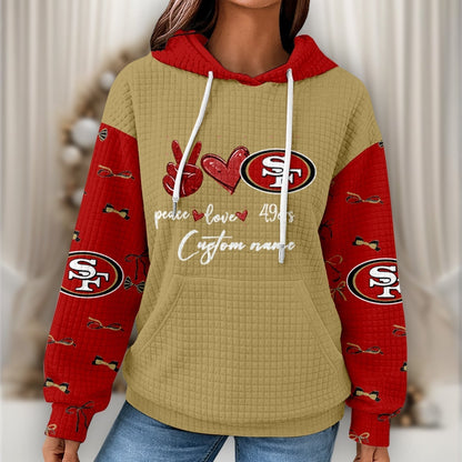 Premium NFL X SF Women's Waffle Hoodie NDT NHM