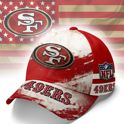 Premium NFL X SF49 Grunge Style Team Cap 030726