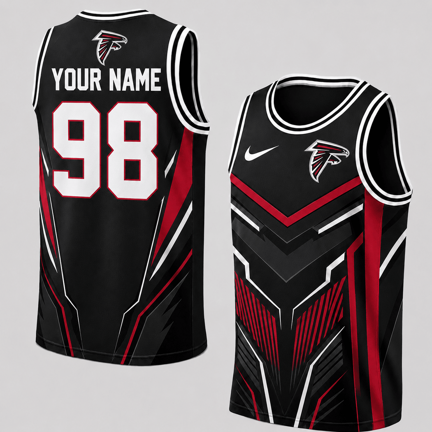 Premium NFL x ATL Personalized Football Fan Tank Top Custom Name Number Sport Shirt 220626