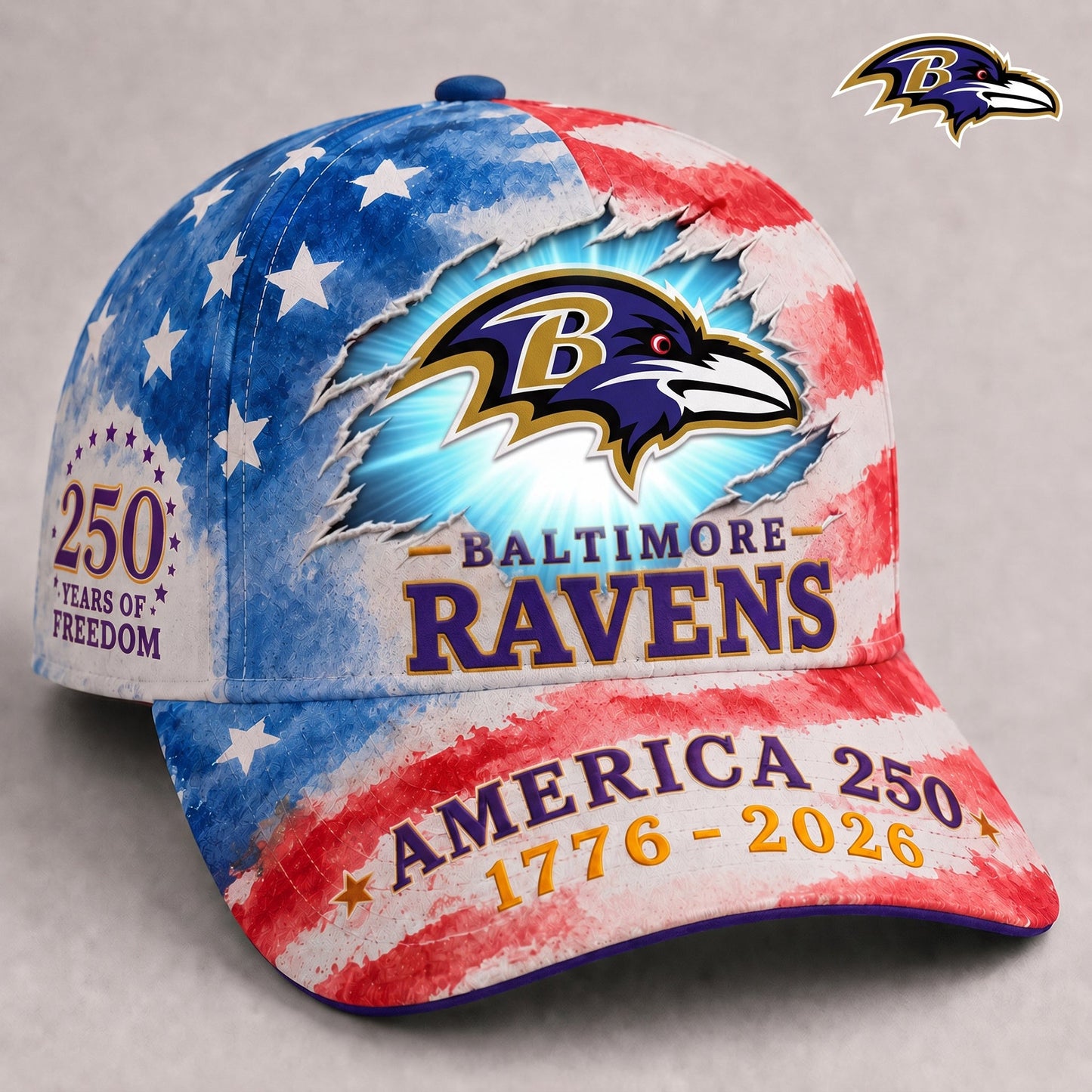 Premium NFL x BAL EXCLUSIVE 250 Years Anniversary Of Freedom Cap 270626