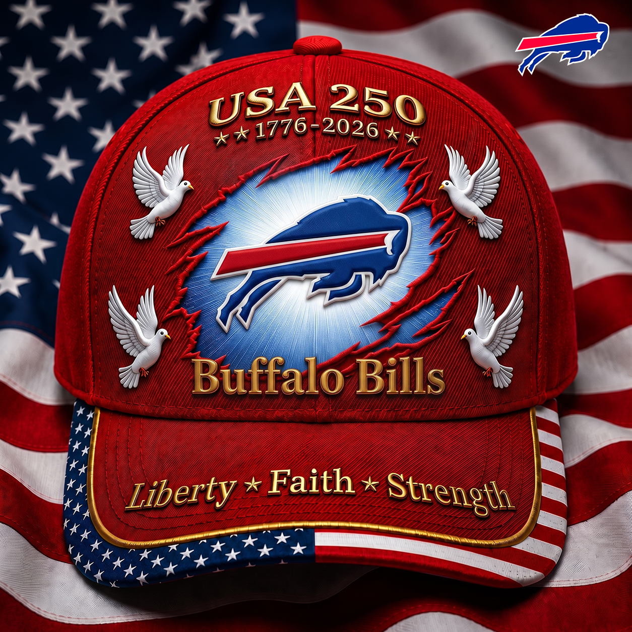 Premium NFL x BB 250 Years Anniversary Of Freedom Cap V3  260626