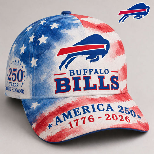 Premium NFL x BUF 250 Years Of Freedom Custome Name Cap 160626