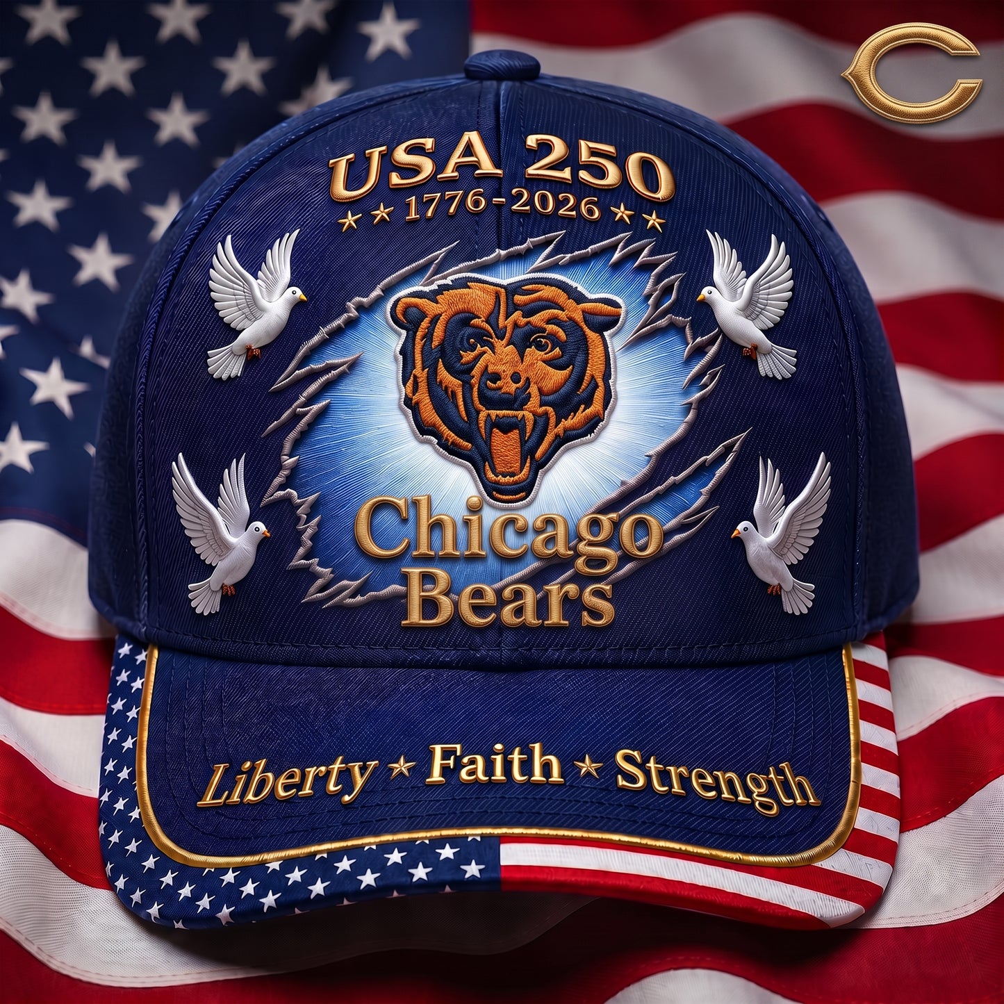 Premium NFL x CB 250 Years Anniversary Of Freedom Cap V3  260626