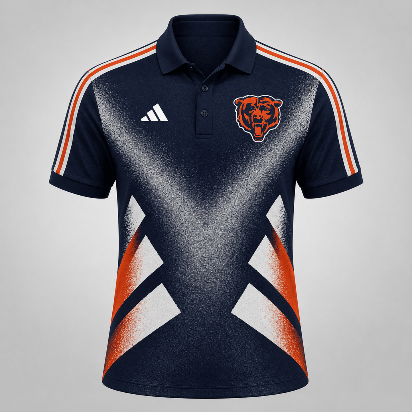 Premium NFL x CHI Sports Fan Geometric Pattern Polo Shirt 270626