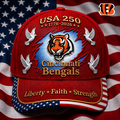 Premium NFL x CIN 250 Years Anniversary Of Freedom Cap V3  260626