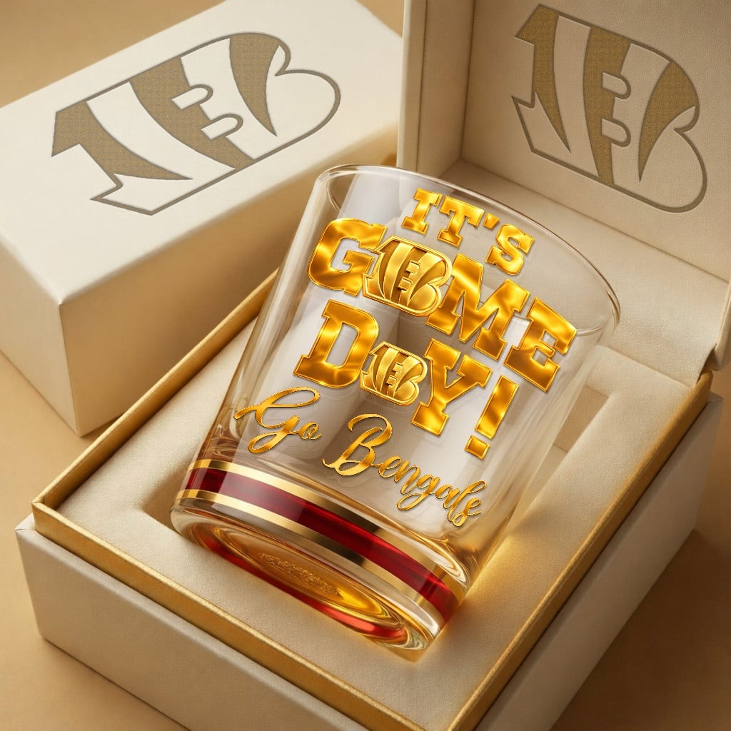 Premium NFL x CIN Game Day Whiskey Glass NDT NHM 270126