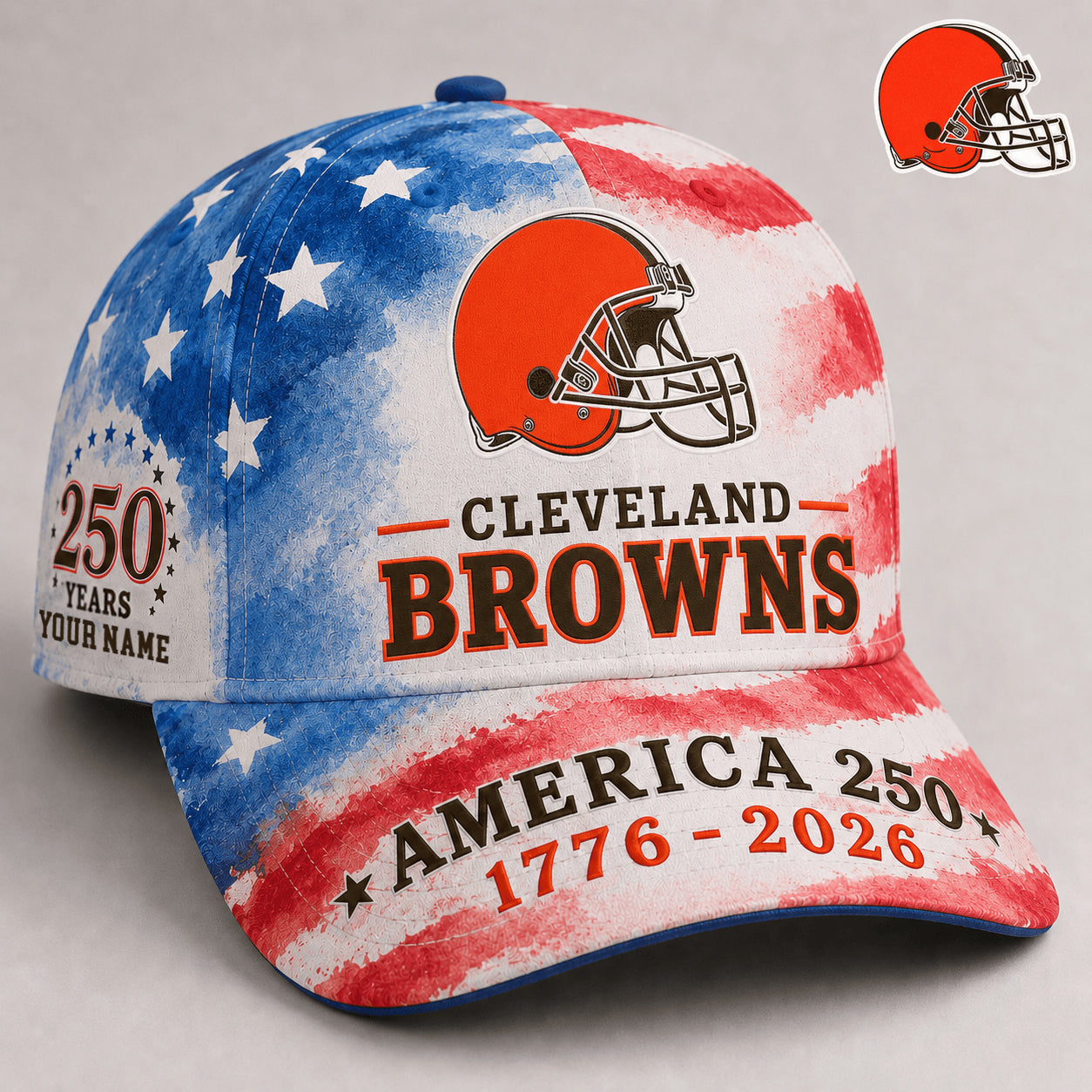 Premium NFL x CLE 250 Years Of Freedom Custome Name Cap 160626