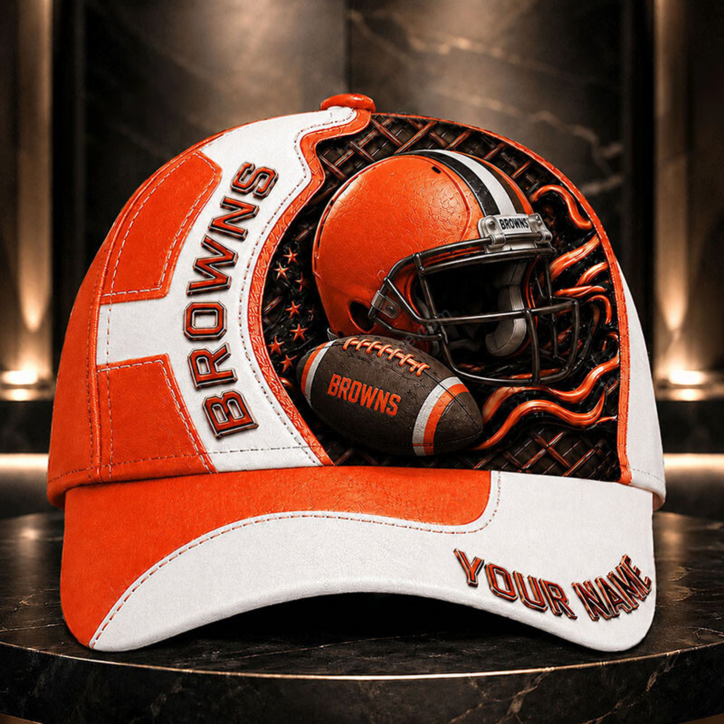 Premium NFL x CLE 3D Custom Cap DATND TANTD 280526
