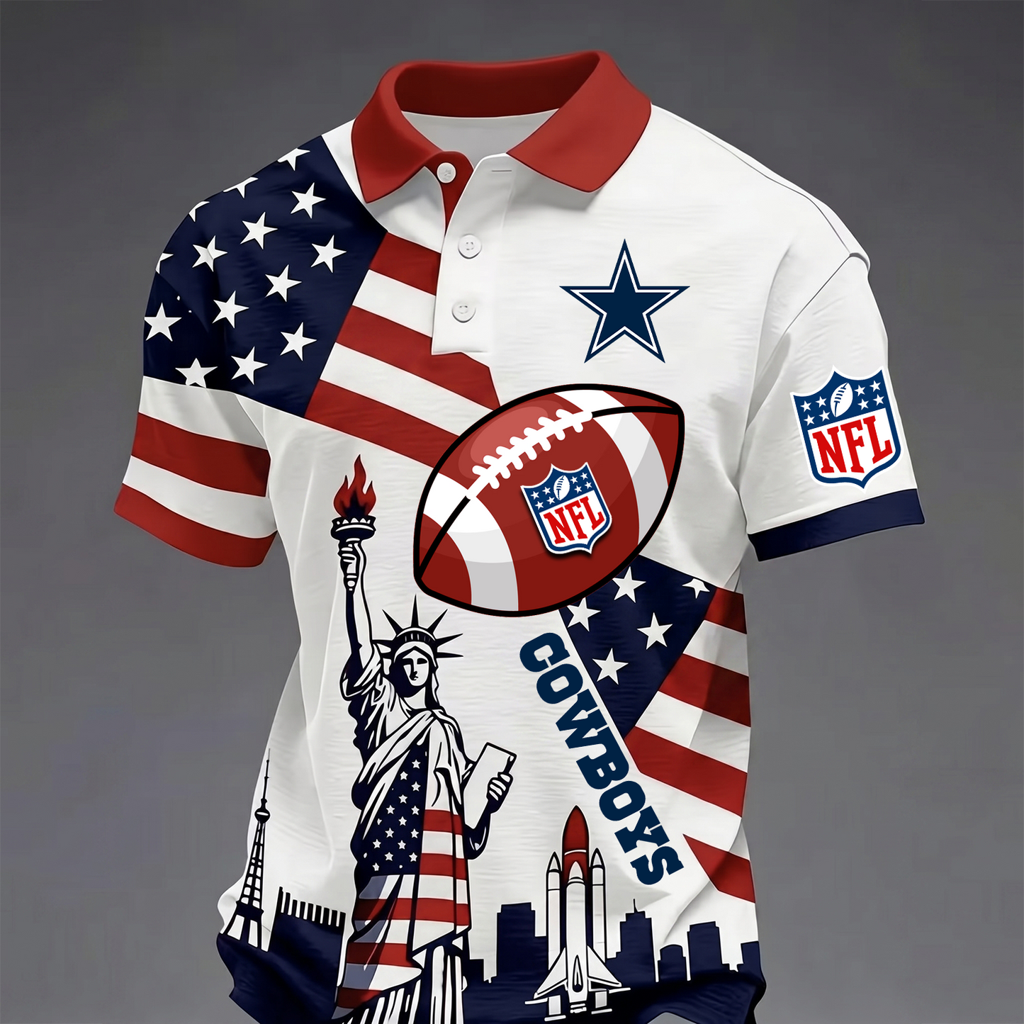 Premium NFL x DAL USA 250 Year Anniversary Polo Shirt 200626