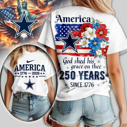 Premium NFL x DC America God Shed His Grace On Thee Women Shirt NDT VHM