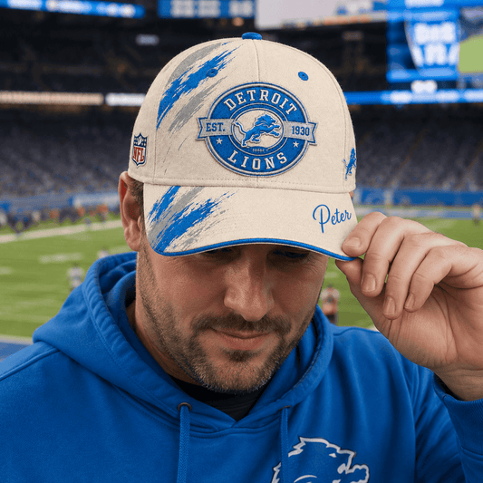 Premium NFL x DET Custom Name Cap For Football Fans Loving Sporty Style 030726