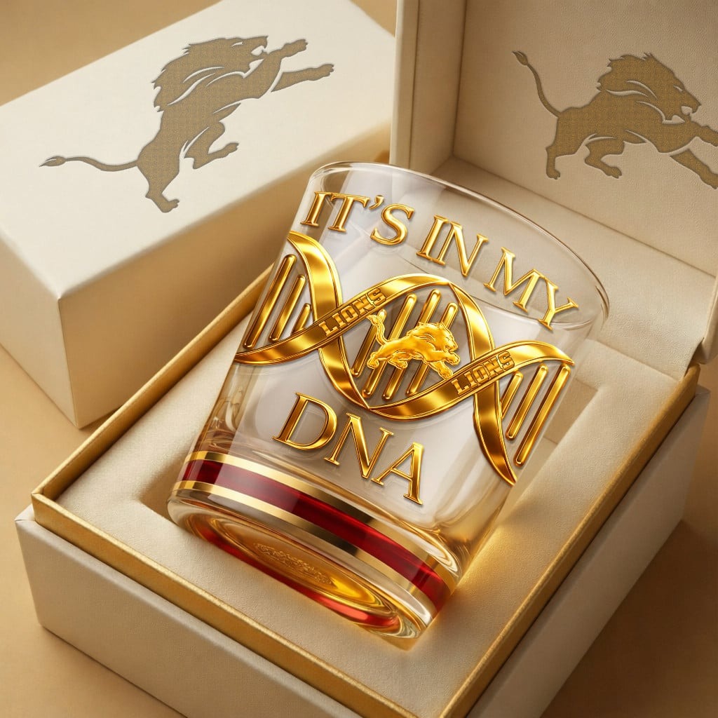 Premium NFL x DET Game Day Whiskey Glass NDT NHM 270126