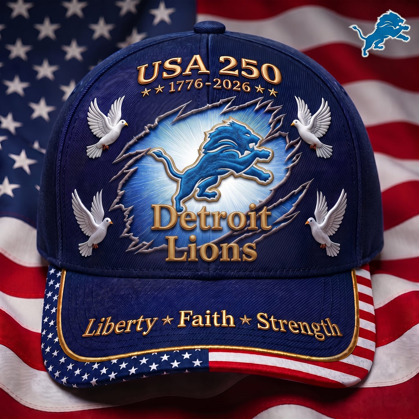 Premium NFL x DL 250 Years Anniversary Of Freedom Cap V3  260626