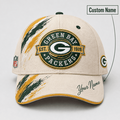 Premium NFL x GB Custom Name Cap For Football Fans Loving Sporty Style 030726