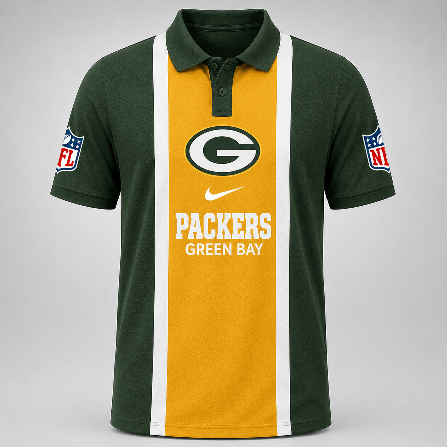 Premium NFL x GB Sports Inspired Vertical Stripe Polo 250626