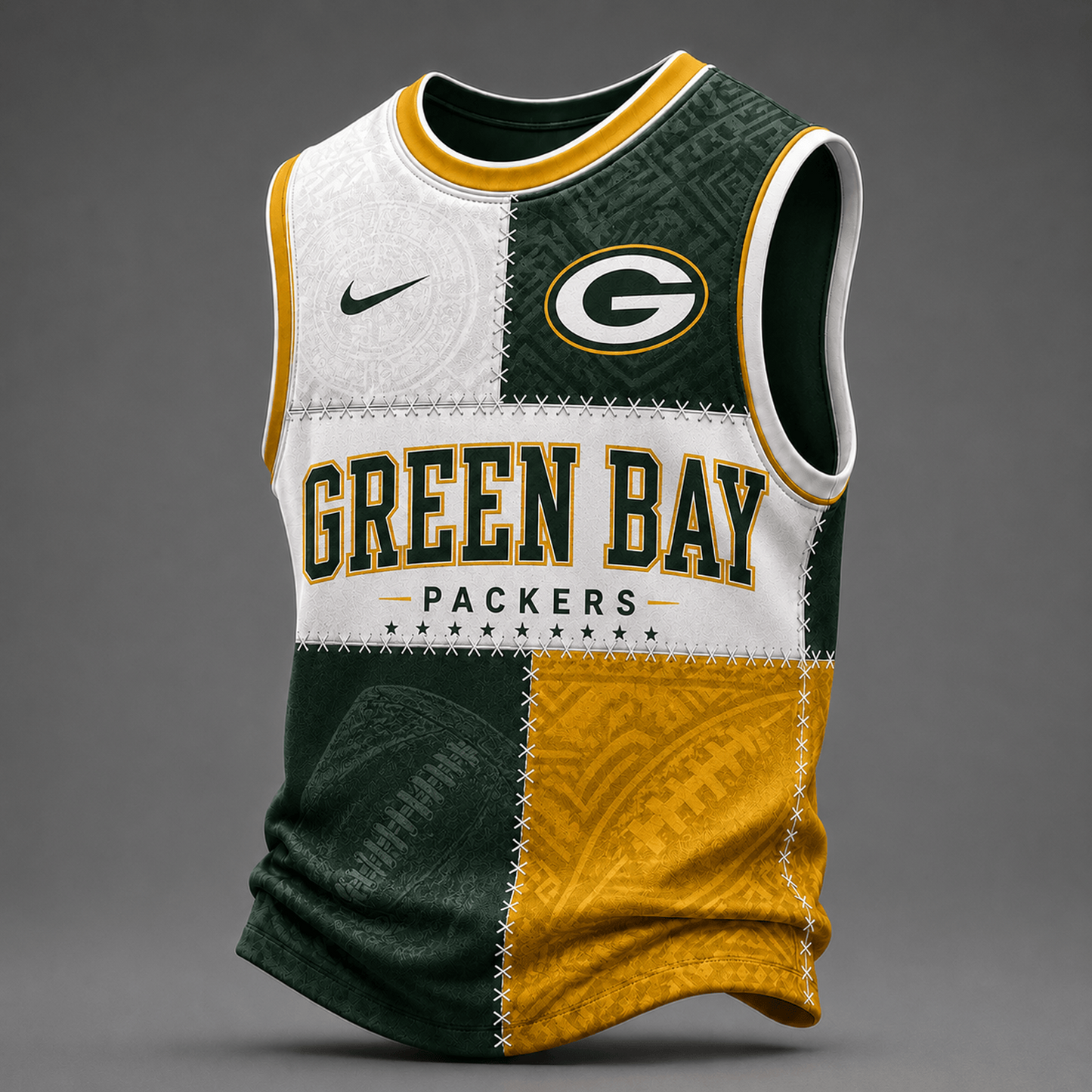 Premium NFL x GB Team Inspired Tank Top Jersey 240626