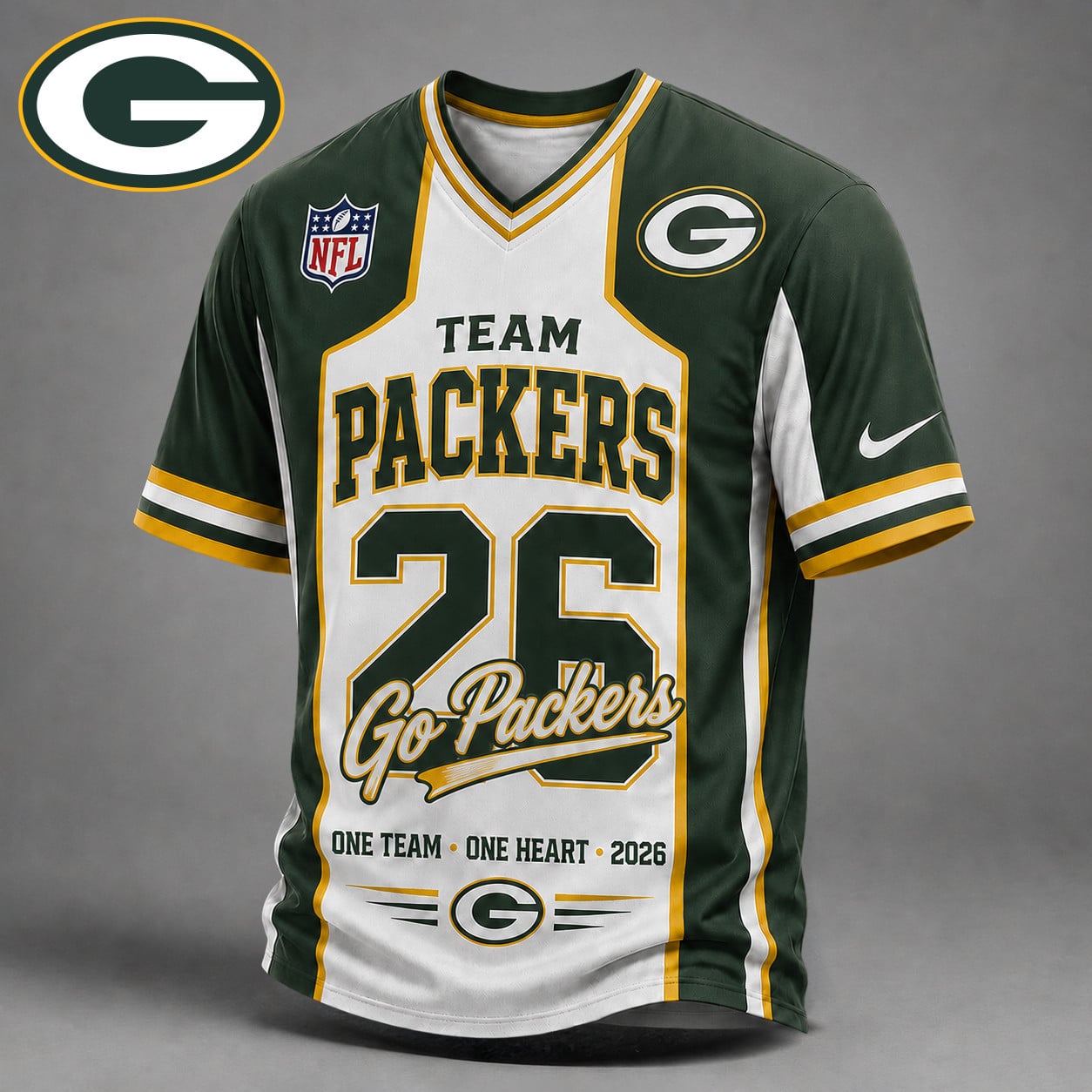 Premium NFL x GB Team Pride V-Neck Shirt limited editions NDT LVH 010626