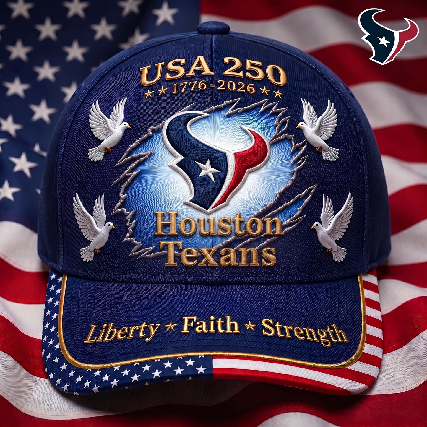 Premium NFL x HT 250 Years Anniversary Of Freedom Cap V3  260626