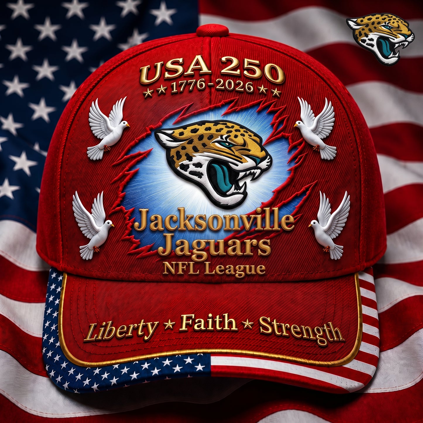 Premium NFL x JJ 250 Years Anniversary Of Freedom Cap V3  260626