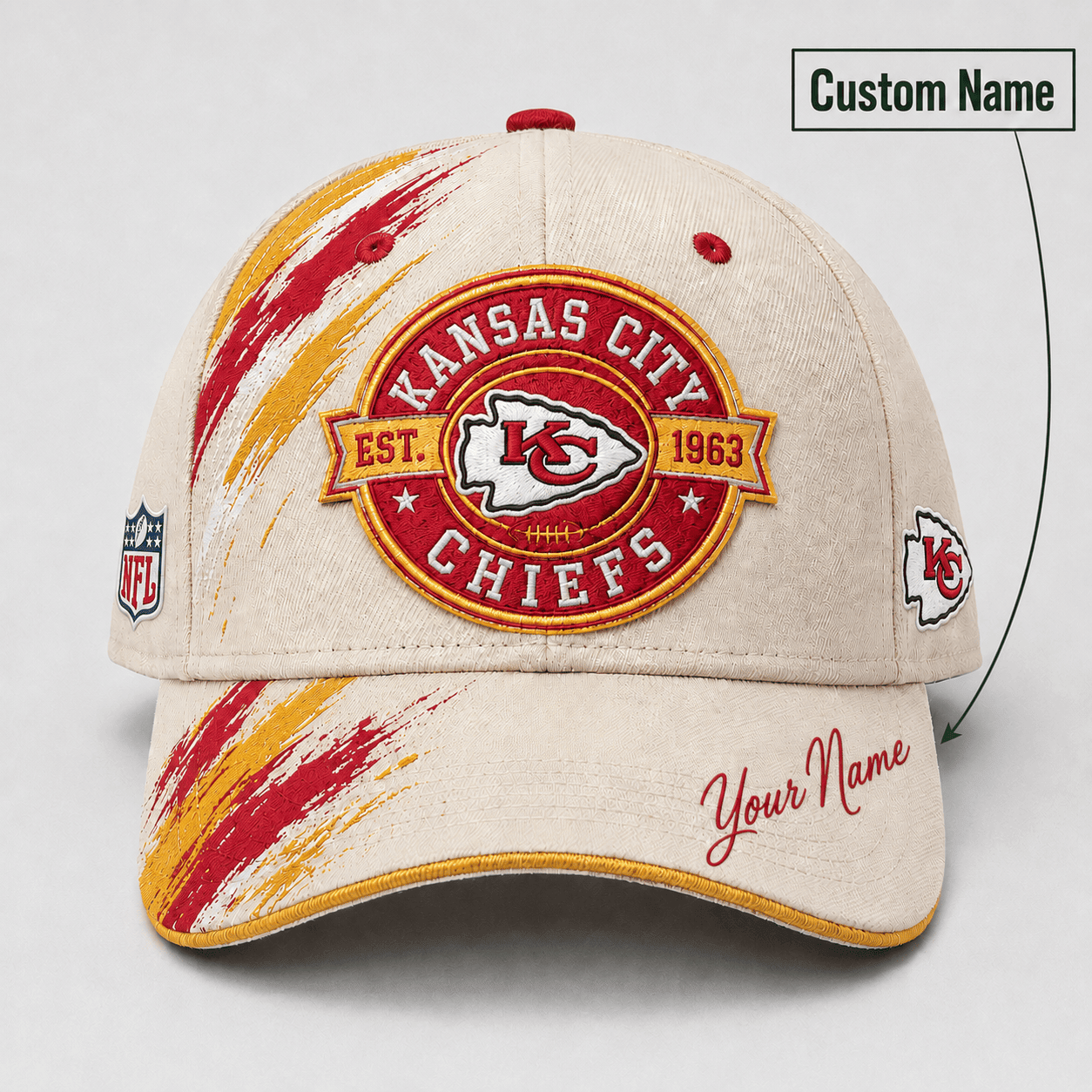 Premium NFL x KC Custom Name Cap For Football Fans Loving Sporty Style 030726