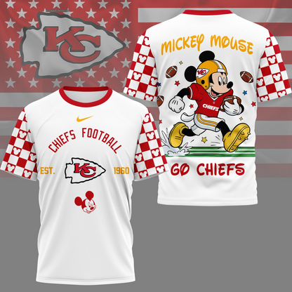 Premium NFL  x KC Mouse Football 3D Shirt NDT VHM