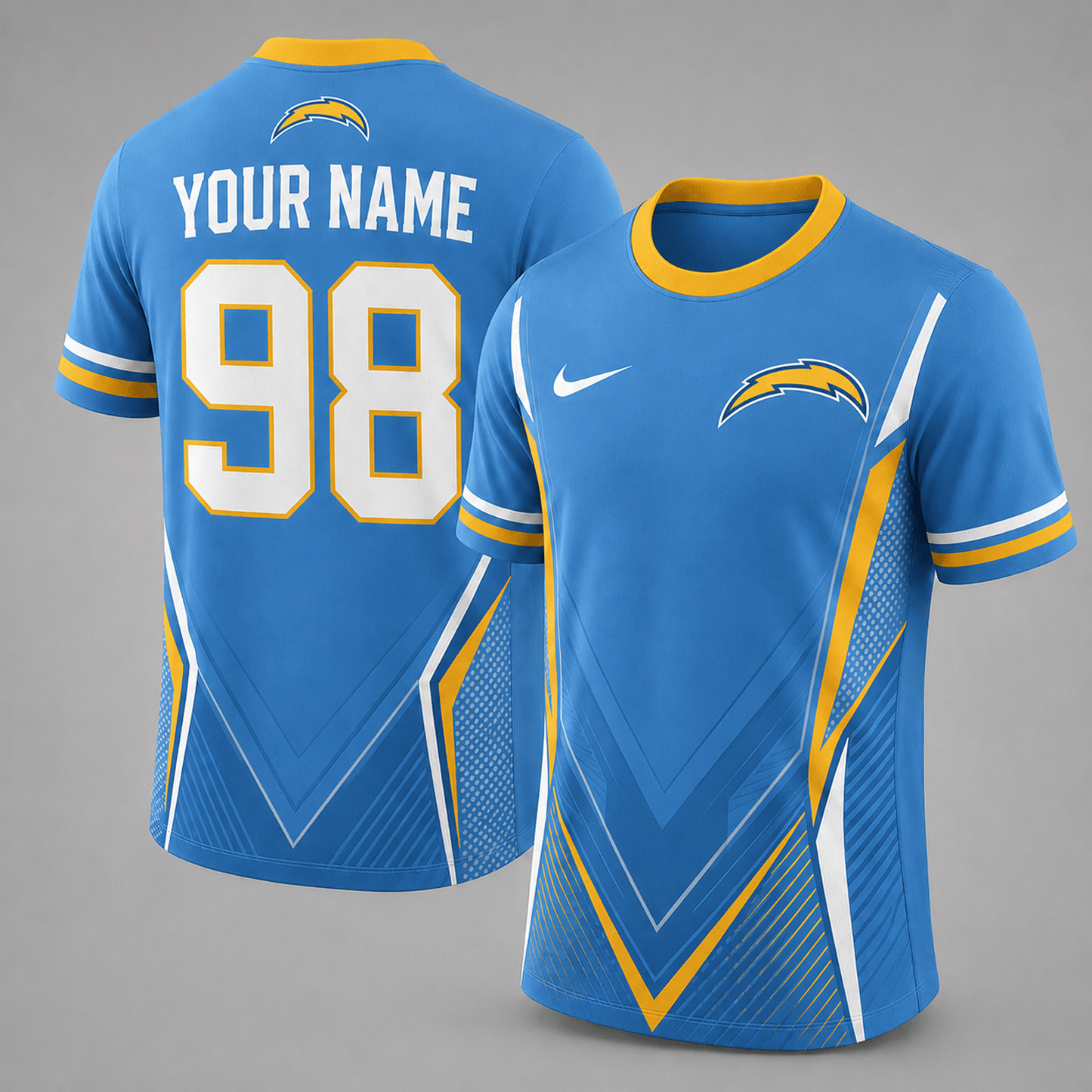 Premium NFL x LAC Custom Name Number Personalized Athletic T-Shirt 220626