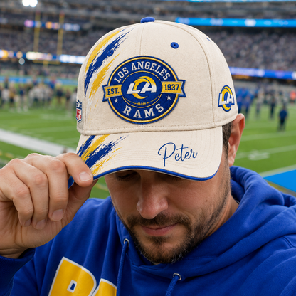 Premium NFL x LAR Custom Name Cap For Football Fans Loving Sporty Style 030726