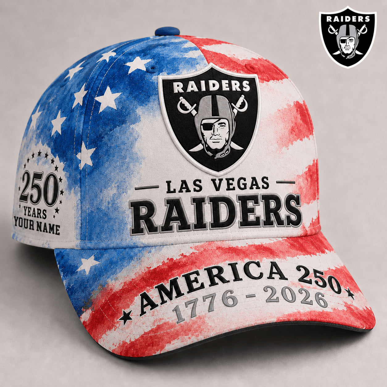 Premium NFL x LV 250 Years Of Freedom Custome Name Cap 160626