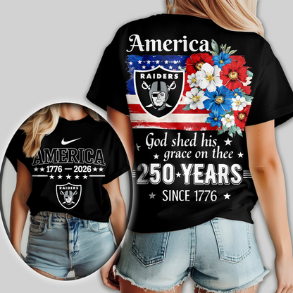 Premium NFL x LVR America God Shed His Grace On Thee Women Shirt NDT VHM