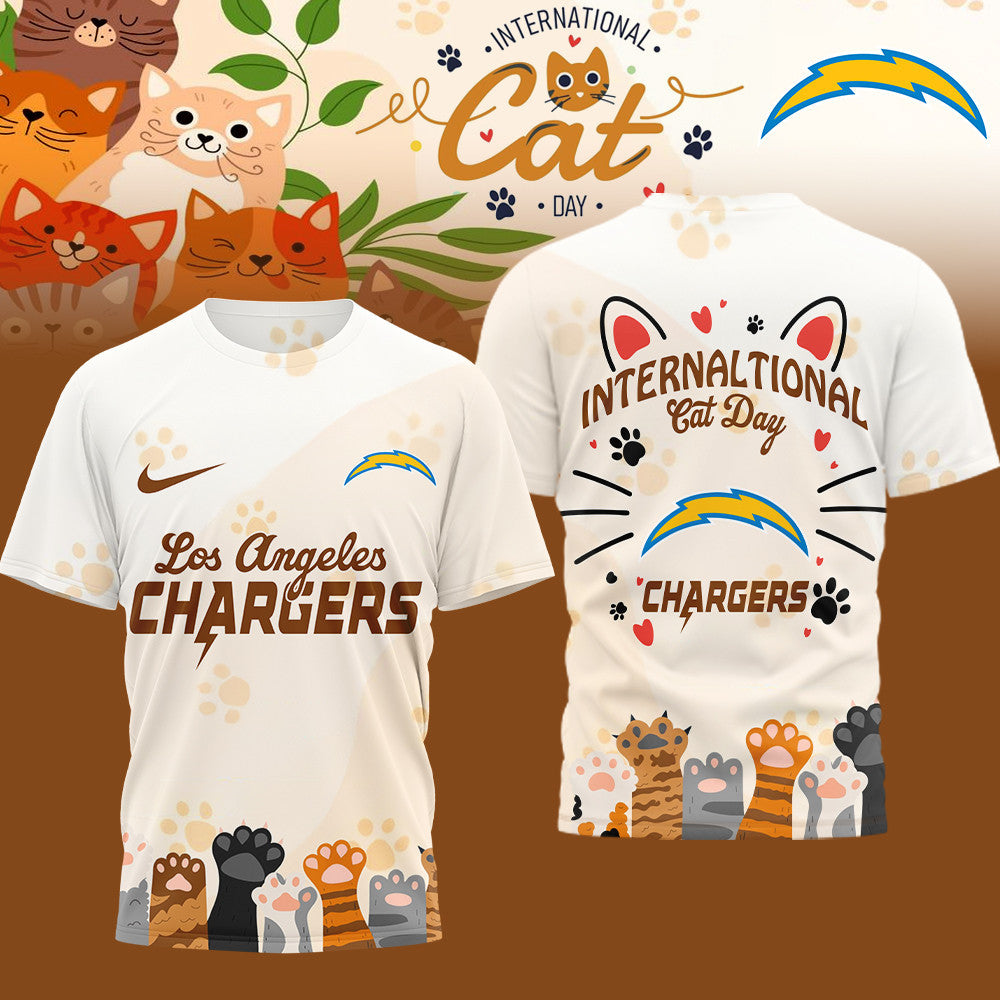 Premium NFL x Los Angeles Chargers International Cat Day 3D Shirt NDT LVH