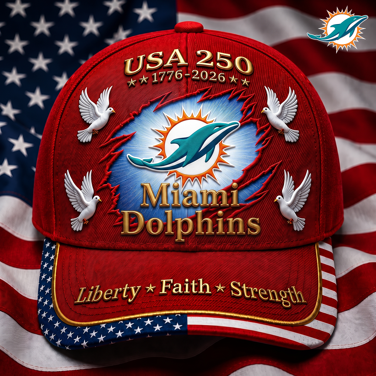 Premium NFL x MD 250 Years Anniversary Of Freedom Cap V3  260626