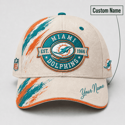 Premium NFL x MIA Custom Name Cap For Football Fans Loving Sporty Style 030726