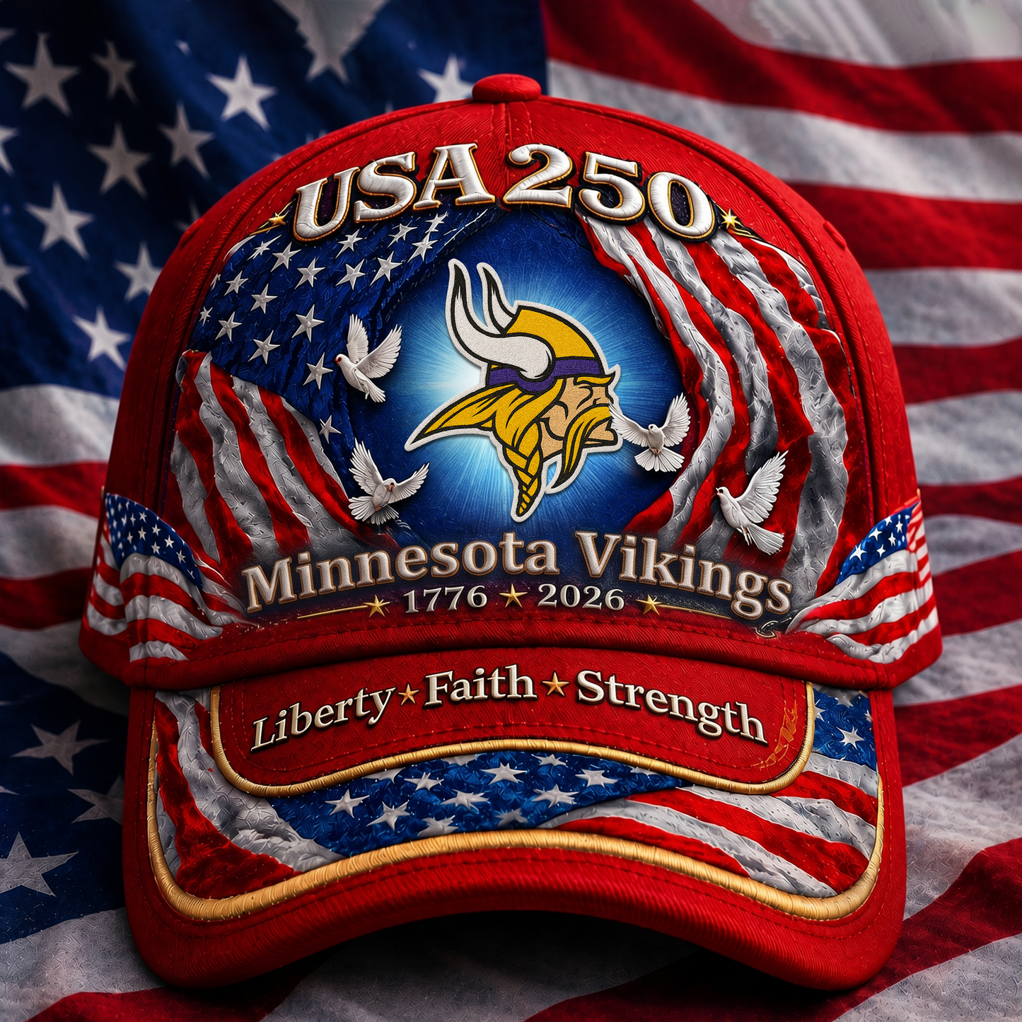 Premium NFL x MV 250 Years  Anniversary Of Freedom  Cap 220626