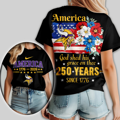 Premium NFL x MV America God Shed His Grace On Thee Women Shirt NDT VHM