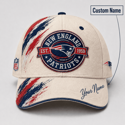 Premium NFL x NE Custom Name Cap For Football Fans Loving Sporty Style 030726